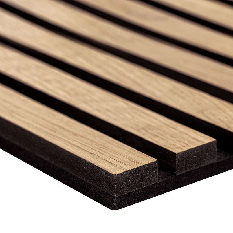 MSI-NATURAL 94.5 In. x 9.5 In. 3D Fluted Wood Slat Acoustic Sound Absorbing Wall Paneling (Set of 4)