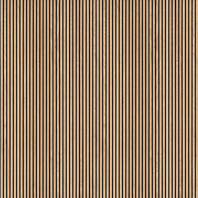 MSI-NATURAL 94.5 In. x 9.5 In. 3D Fluted Wood Slat Acoustic Sound Absorbing Wall Paneling (Set of 4)