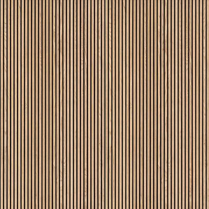 MSI-NATURAL 94.5 In. x 9.5 In. 3D Fluted Wood Slat Acoustic Sound Absorbing Wall Paneling (Set of 4)