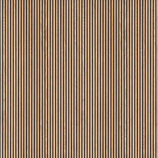 MSI-NATURAL 94.5 In. x 9.5 In. 3D Fluted Wood Slat Acoustic Sound Absorbing Wall Paneling (Set of 4)