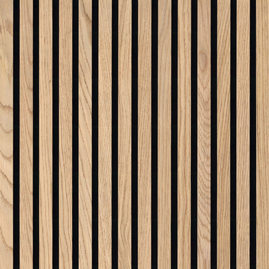 MSI Natural 120 in. x 9.5 in. Fluted Wood Slat Acoustic Sound Absorbing Wall Panel, Set of 4