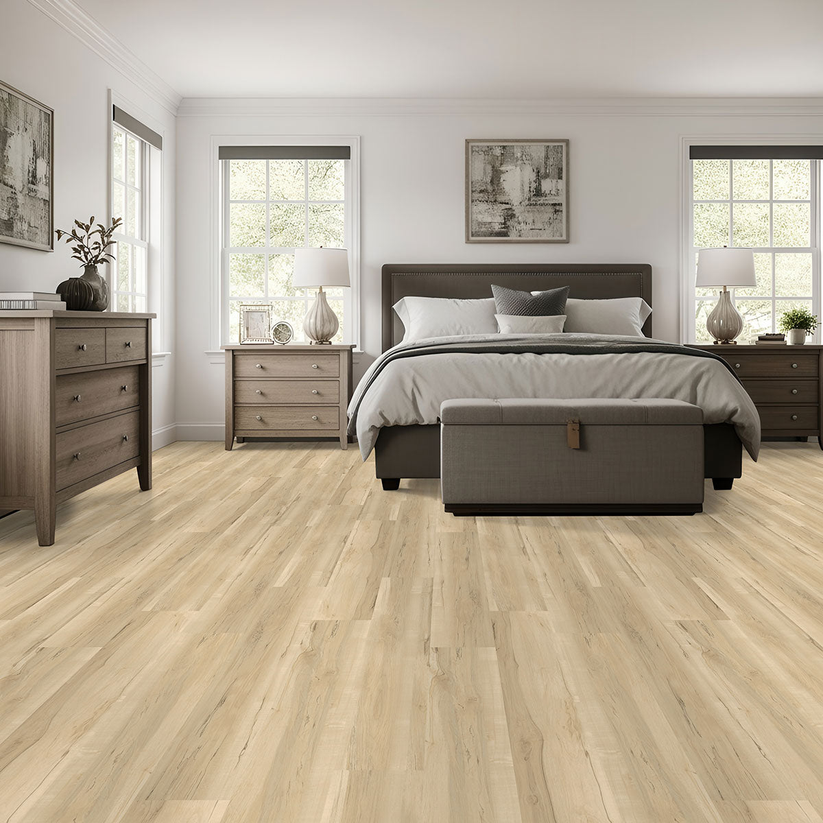 MSI Nove Akadia 9 in. x 48 in. 2mm Glue Down Luxury Vinyl Plank Flooring, Waterproof, 6 MIL Wear Layer