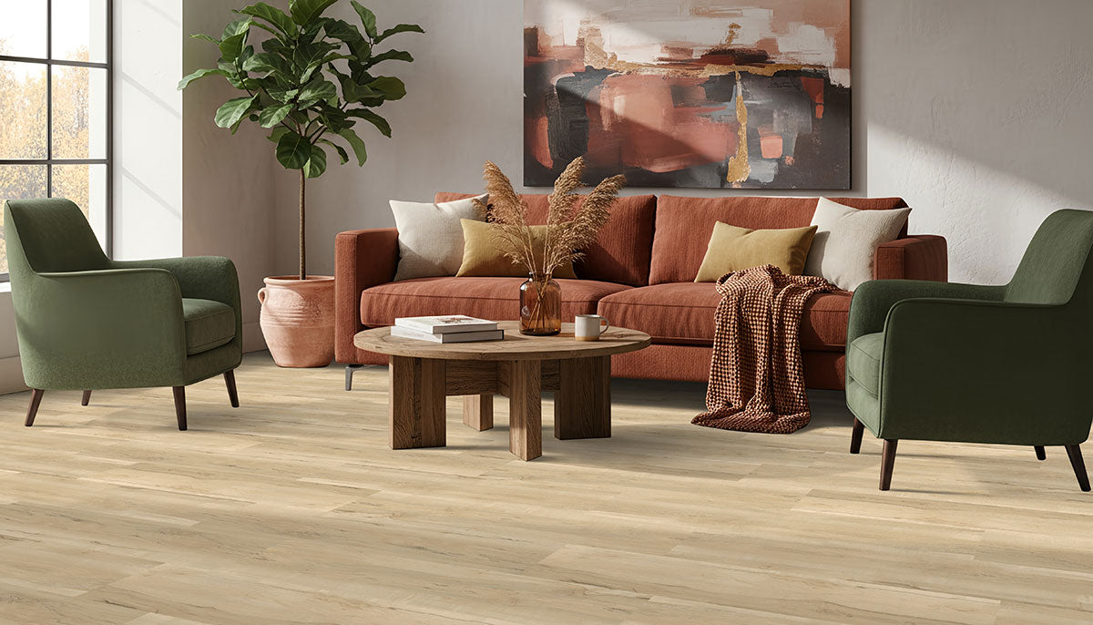 MSI Nove Akadia 9 in. x 48 in. 2mm Glue Down Luxury Vinyl Plank Flooring, Waterproof, 6 MIL Wear Layer