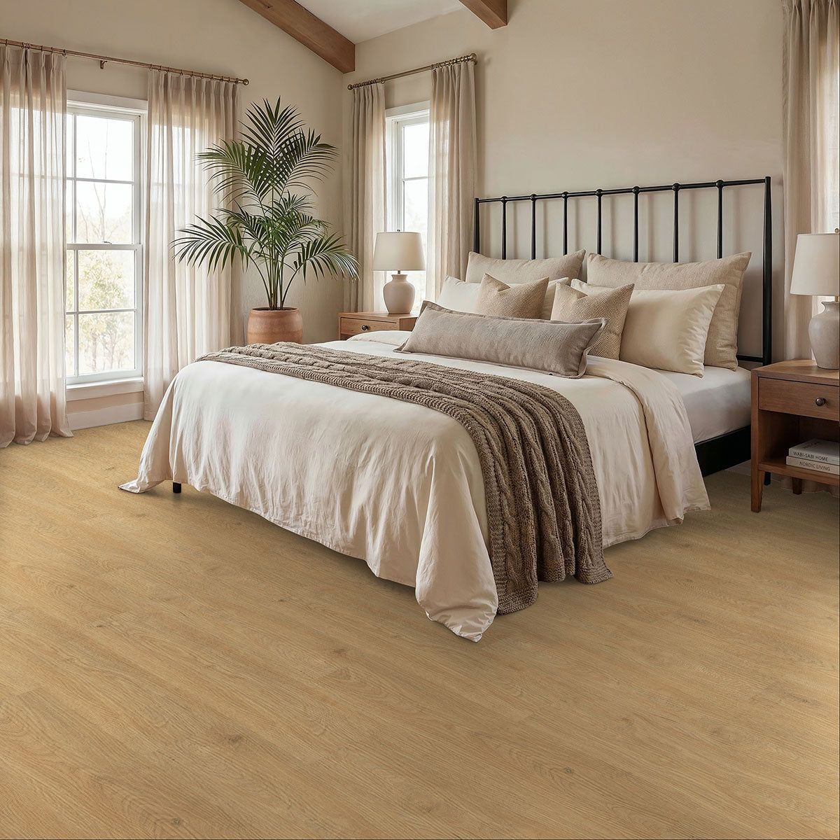 MSI Ashton 2.0 Sandreach 7 in. x 48 in. 4.4mm Rigid Core Luxury Vinyl Plank Flooring, Click Lock, Waterproof, 12 MIL Wear Layer