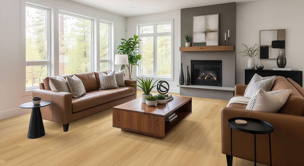 MSI Nove Bayside Buff 9 in. x 48 in. 2mm Glue Down Luxury Vinyl Plank Flooring, Waterproof, 6 MIL Wear Layer