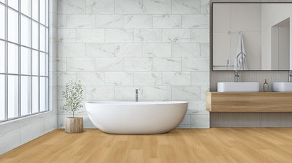 MSI Laurel Bayside Buff 9 in. x 48 in. 5mm Rigid Core Luxury Vinyl Plank Flooring, Click Lock, 20 MIL Wear Layer