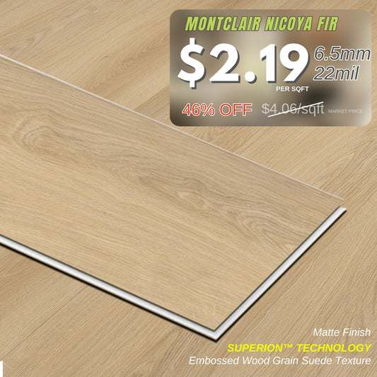Montclair-Nicoya Fir 6.5MM 22MIL 7" X 48" Click Lock Waterproof Luxury Vinyl Plank Flooring (19.16sqft/Box)