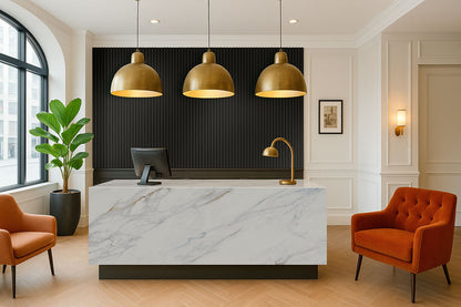 MSI-EBONY 94.5 In. x 9.5 In. 3D Fluted Wood Slat Acoustic Sound Absorbing Wall Paneling (Set of 4)