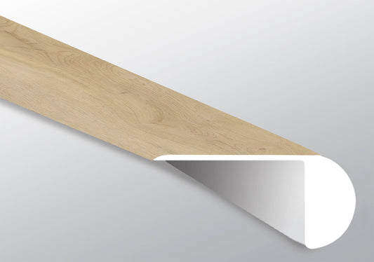 MSI Honey Hollow 1.03 in. T x 94 in. L x 2.23 in. W Vinyl Overlapping Stair Nose Molding for Luxury Vinyl Flooring