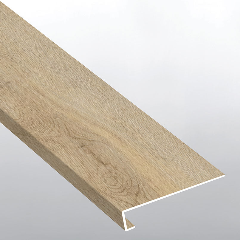 MSI Honey Hollow 1.25 in. T x 47.25 in. L x 12 in. W Vinyl Stair Tread Eased Edge Molding for Luxury Vinyl Flooring Wrapped