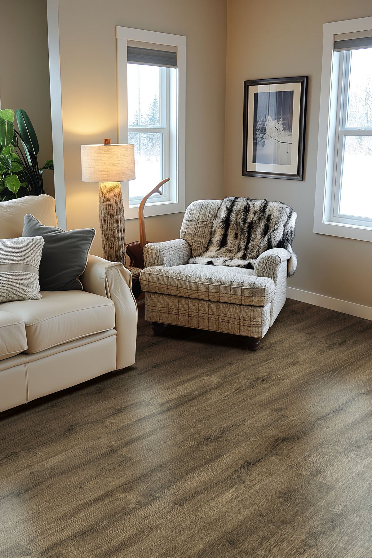 MSI Kallum Walnut Waves 9 in. x 48 in. 5mm Loose Lay Luxury Vinyl Plank Flooring, Waterproof, 20 MIL Wear Layer