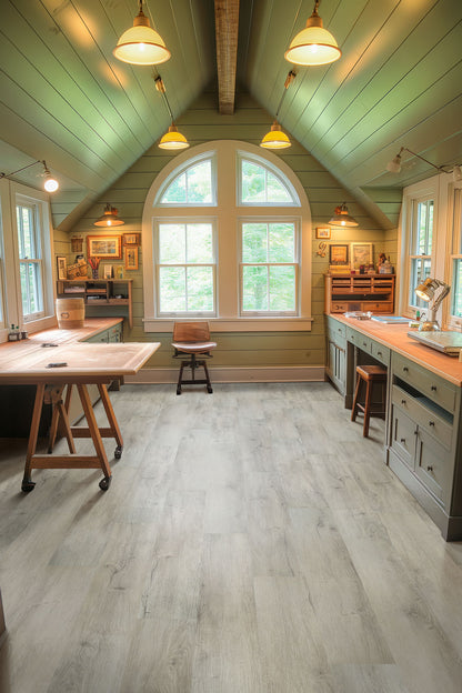 MSI Kallum York Gray 9 in. x 48 in. 5mm Loose Lay Luxury Vinyl Plank Flooring, Waterproof, 20 MIL Wear Layer