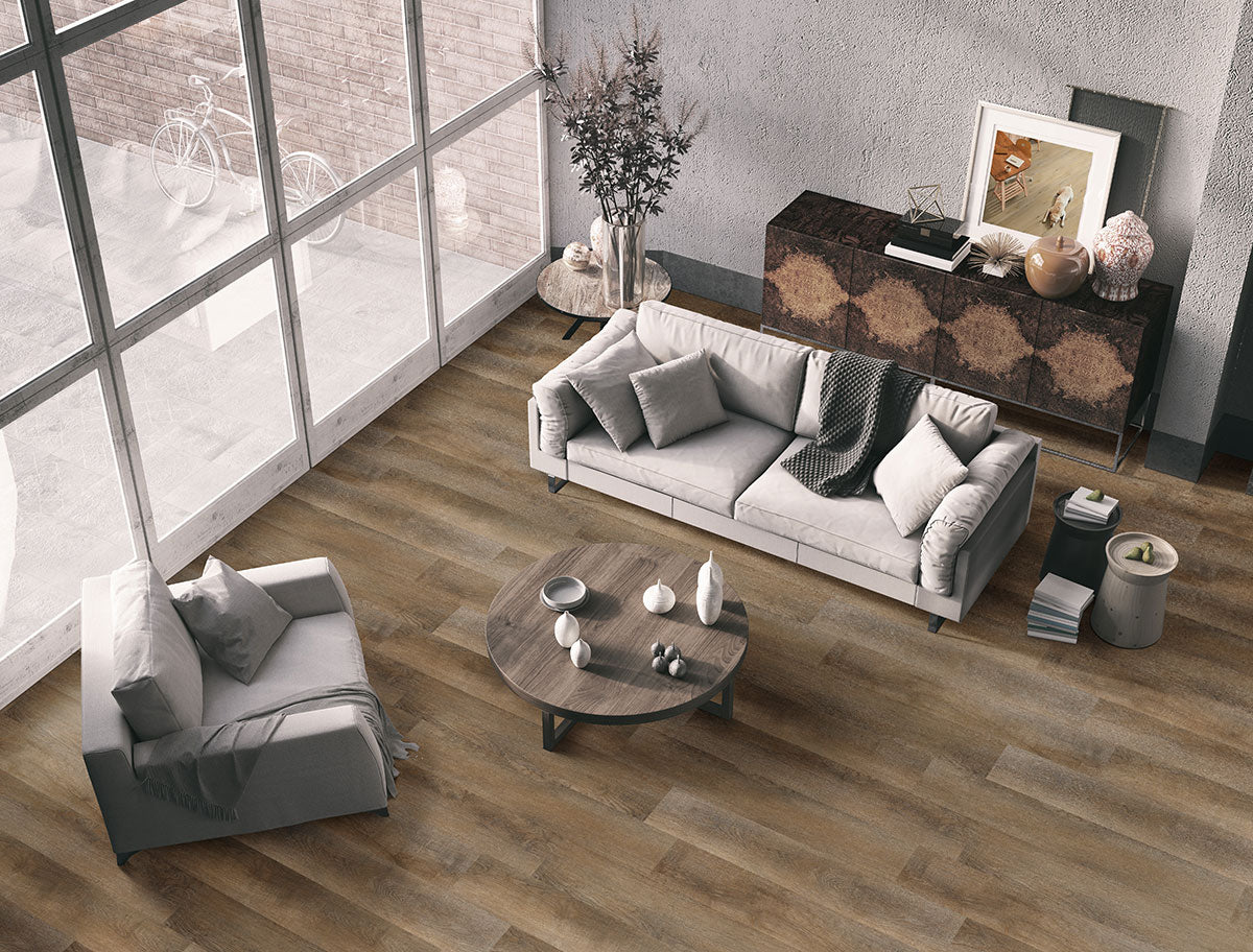 MSI Katavia Reclaimed Oak 6 in. x 48 in. 2mm Glue Down Luxury Vinyl Plank Flooring, 6 MIL Wear Layer