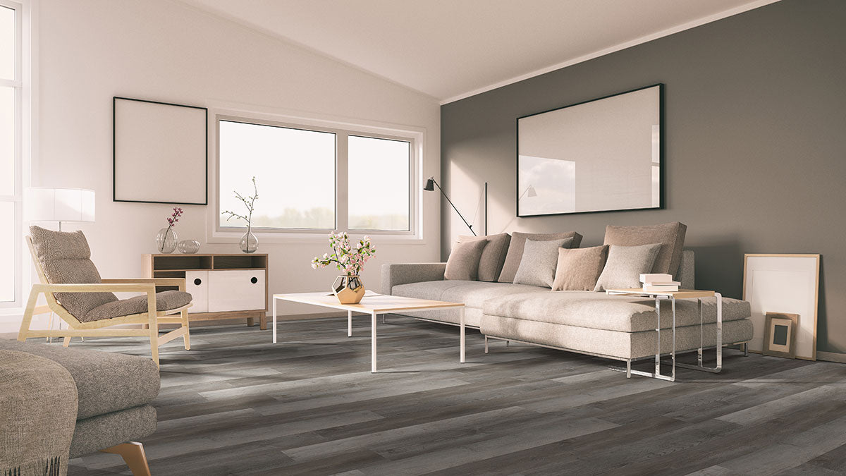 MSI Katavia Woodrift Gray 6 in. x 48 in. 2mm Glue Down Luxury Vinyl Plank Flooring, 6 MIL Wear Layer