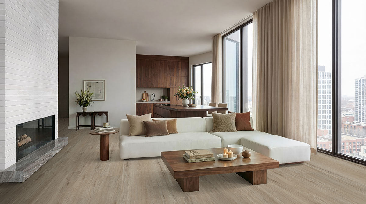 MSI Laurel Umbervale 9 in. x 48 in. 5mm Rigid Core Luxury Vinyl Plank Flooring, 20 MIL Wear Layer