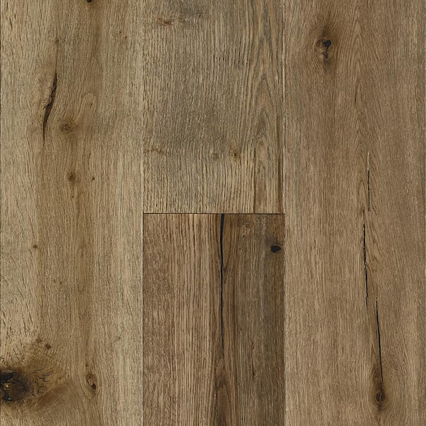 Bruce-Time Honored Light Gray Oak 3/8 in. T x 7.3 in. W Click Lock Wire Brushed Engineered Hardwood Flooring (32.6 sq.ft./ctn)