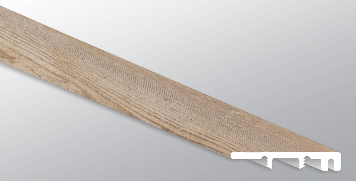 MSI Lime Washed Oak 0.25 in. T x 94 in. L x 1.5 in. W Vinyl End Cap Molding for Luxury Vinyl Flooring