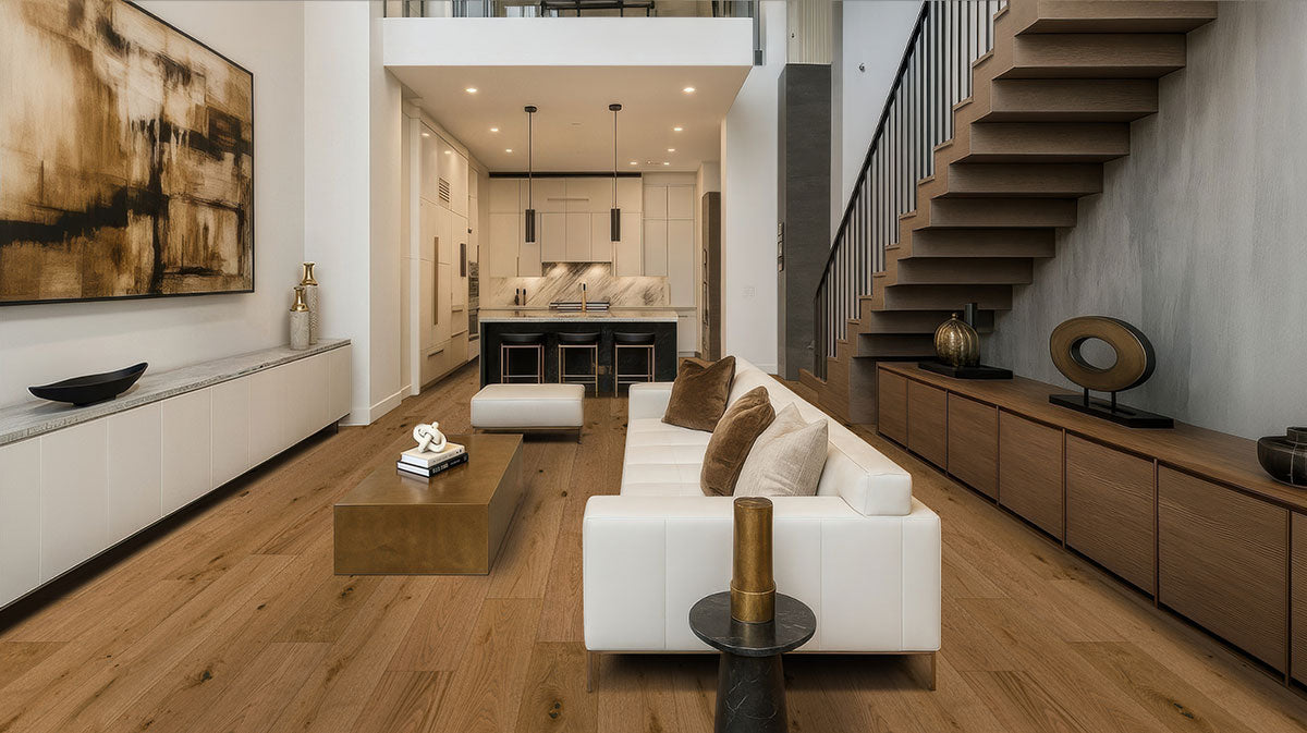 MSI McCarran Leander Oak 9.5 in. x 86 in. 5/8 in. Thickness 4mm Veneer Engineered Hardwood Flooring