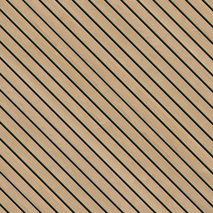 MSI-NATURAL MACRO 94.5 In. x 9.5 In. 3D Fluted Wood Slat Acoustic Sound Absorbing Wall Paneling (Set of 4)