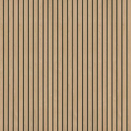 MSI-NATURAL MACRO 94.5 In. x 9.5 In. 3D Fluted Wood Slat Acoustic Sound Absorbing Wall Paneling (Set of 4)