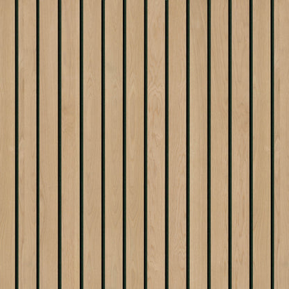 MSI-NATURAL MACRO 94.5 In. x 9.5 In. 3D Fluted Wood Slat Acoustic Sound Absorbing Wall Paneling (Set of 4)
