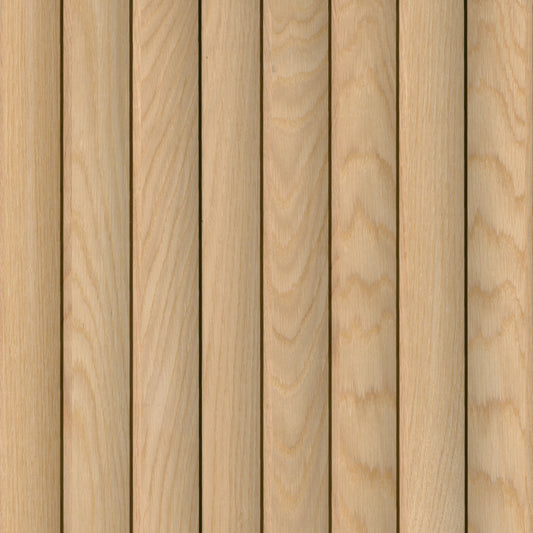 MSI-NATURAL REEDED 94.5 In. x 9.5 In. 3D Fluted Wood Slat Acoustic Sound Absorbing Wall Paneling (Set of 4)