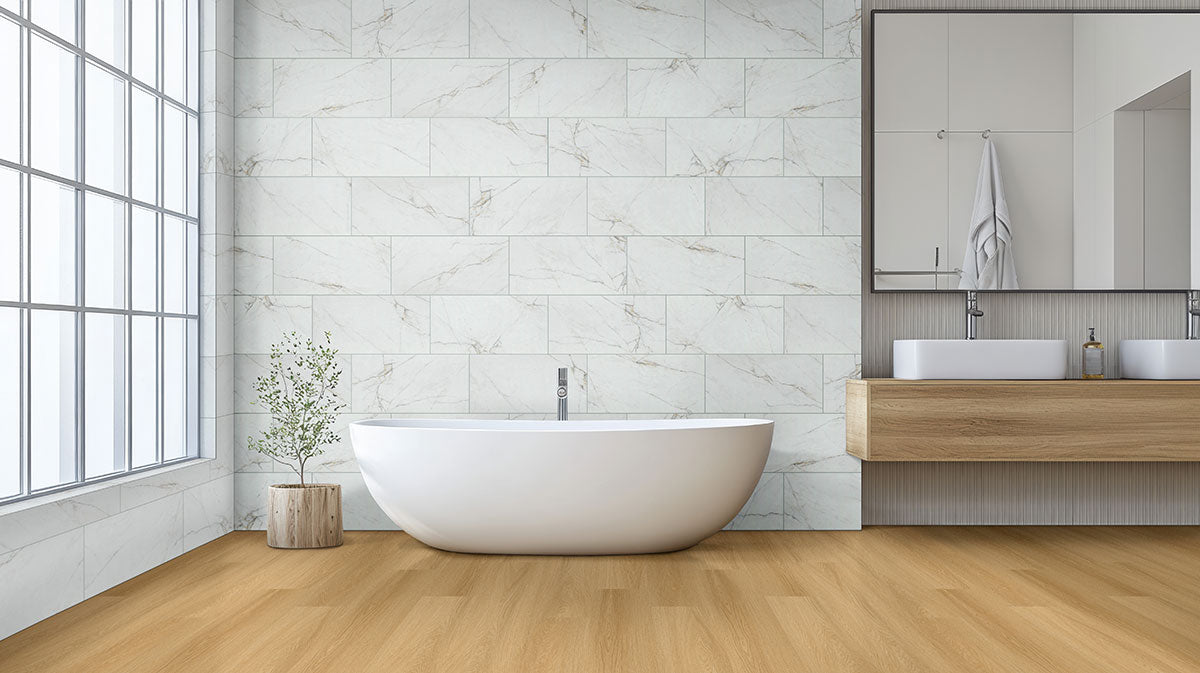 MSI Nove Plus Bayside Buff 9 in. x 48 in. 2mm Glue Down Luxury Vinyl Plank Flooring, Waterproof, 12 MIL Wear Layer