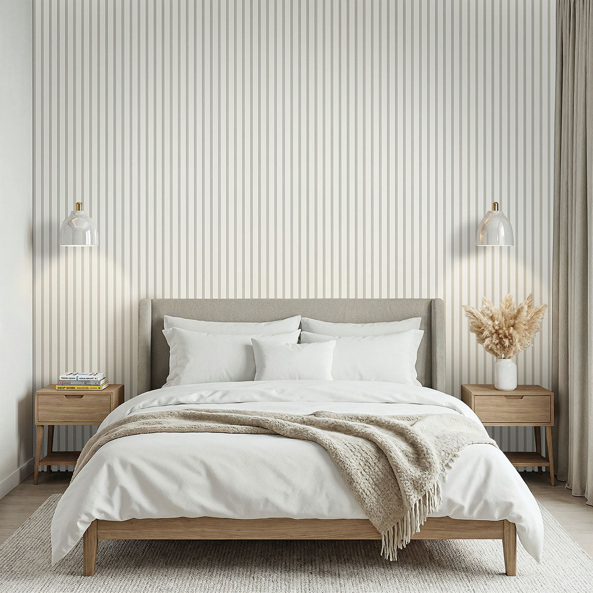 MSI White acoustic sound-absorbing wall panel in a styled room