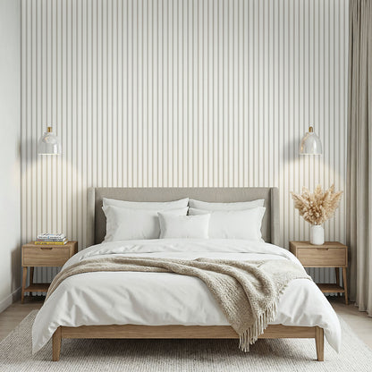 MSI White acoustic sound-absorbing wall panel in a styled room