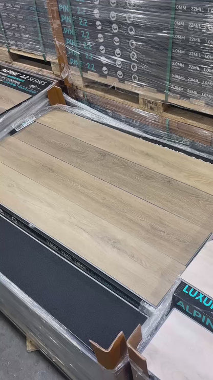 Alpine-Napali Oak 5MM 22MIL 7" X 48" Click Lock Waterproof Luxury Vinyl Plank Flooring (23.95sqft/Box)