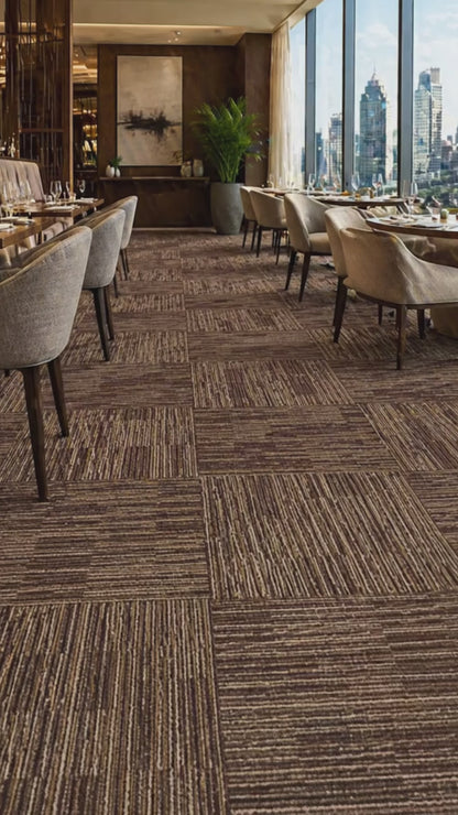 Modentro Brown 20x20 Multi-Level Loop Commercial Carpet Tile (53.80sq ft/box)