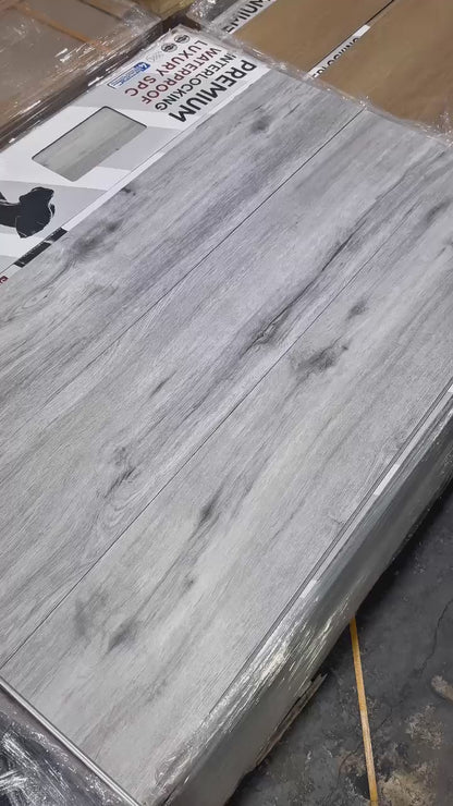 Harper-Juniper Gray  6.5MM 22MIL 9" X 48" Click Lock Waterproof Luxury Vinyl Plank Flooring (21.45 SQFT per box)