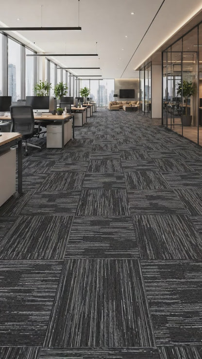 Modentro Storm 24x24 Multi-Level Loop Commercial Carpet Tile (72 sq ft/box)