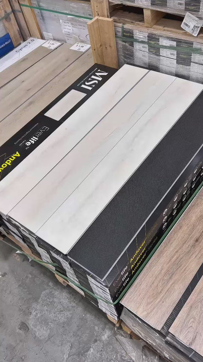 MSI-Andover Whitby White 5MM 20MIL 7" X 48" Click Lock Waterproof Luxury Vinyl Plank Flooring (23.77sqft/Box)