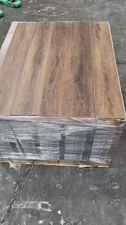 Alpine-Bruno Oak 5MM 22MIL 7" X 48" Click Lock Waterproof Luxury Vinyl Plank Flooring (23.95sqft/Box)