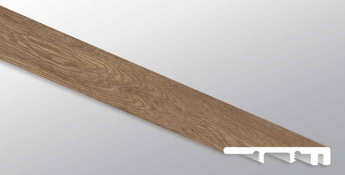 MSI Saddle Oak 0.25 in. T x 94 in. L x 1.5 in. W Vinyl End Cap Molding for Luxury Vinyl Flooring