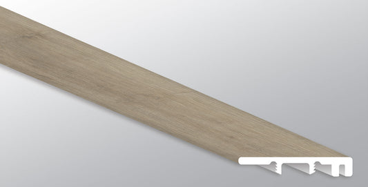 MSI Saddle Wood 0.25 in. T x 94 in. L x 1.5 in. W Vinyl End Cap Molding for Luxury Vinyl Flooring