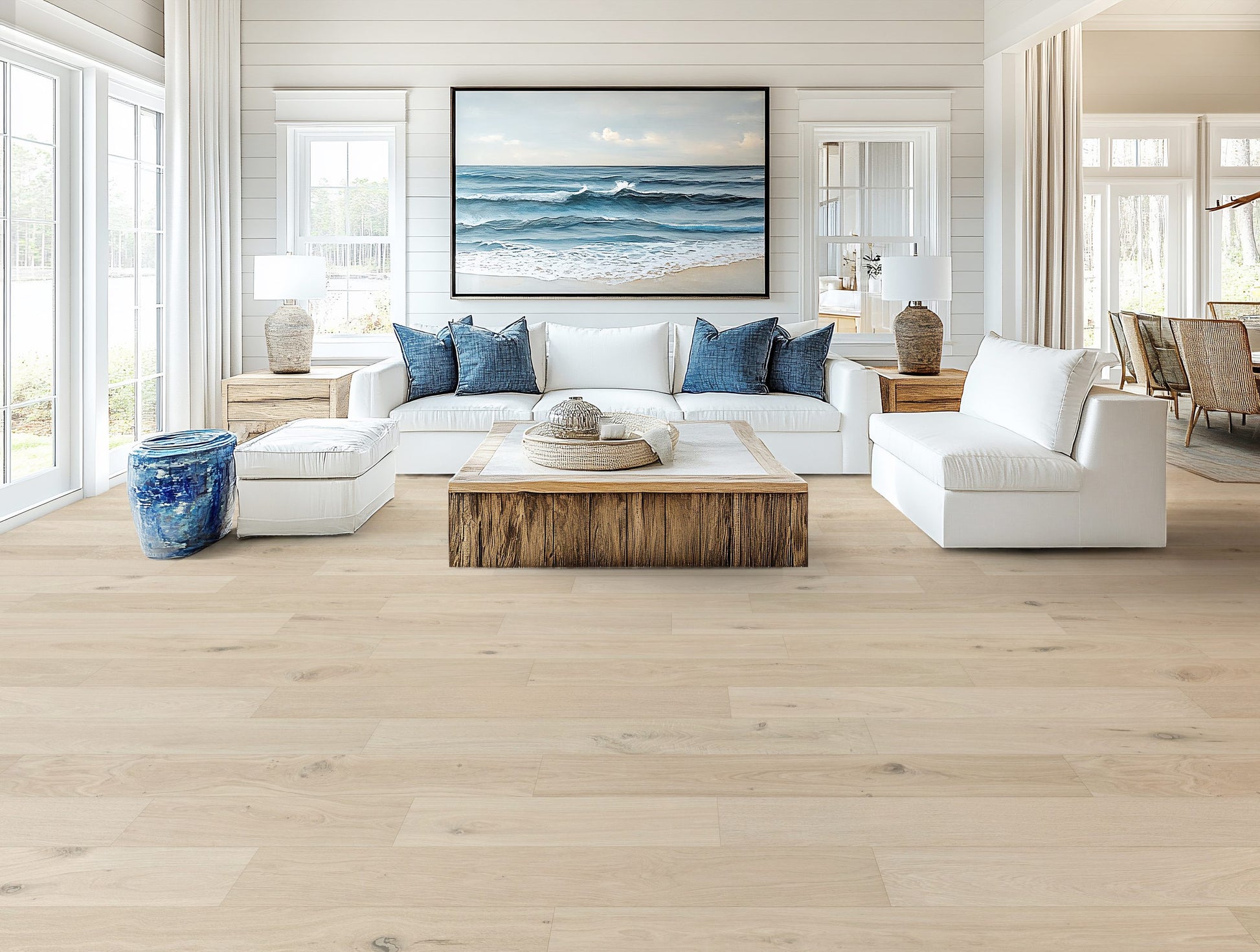 Alpine Blonde SF-2002A European Oak engineered hardwood flooring by Sky Axis — room scene