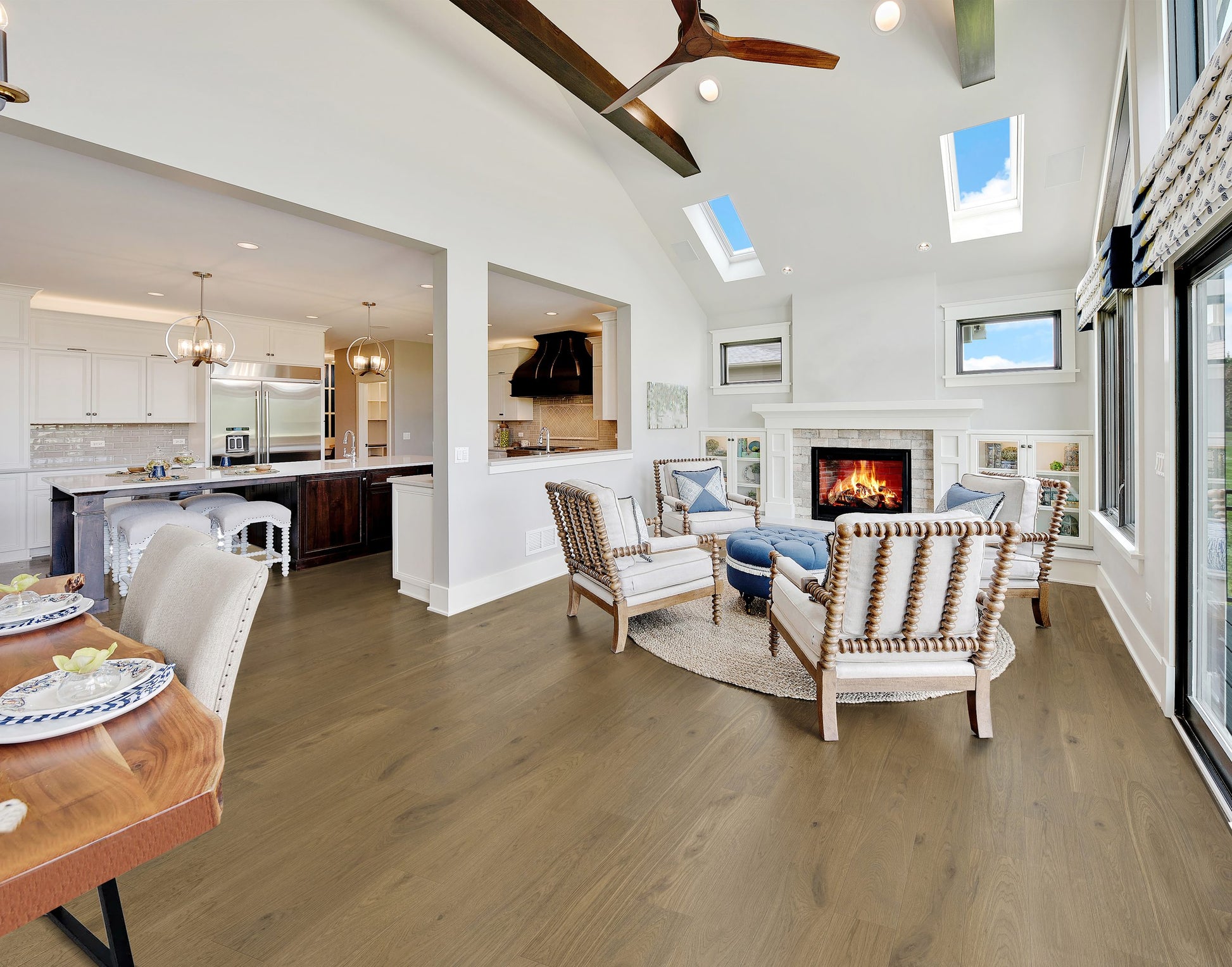 Nordic Oak SF-2003A European Oak engineered hardwood flooring by Sky Axis — room scene