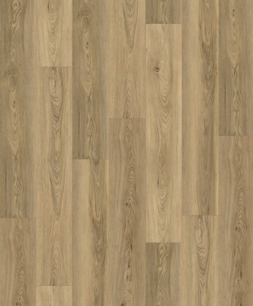 SPC KF009-03 caramel oak look rigid core vinyl plank flooring - installed pattern