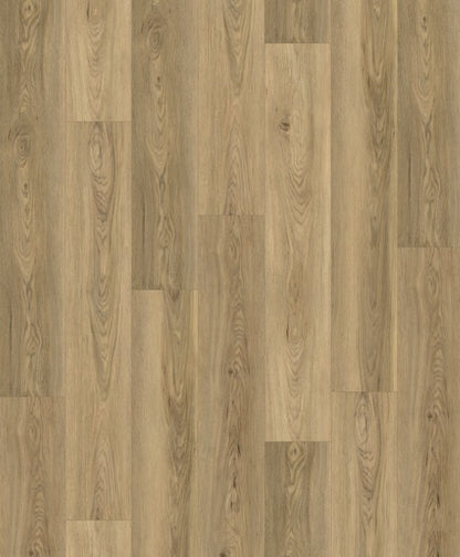 SPC KF009-03 caramel oak look rigid core vinyl plank flooring - installed pattern