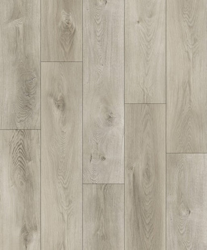 SPC KF011-01 greige oak look rigid core vinyl plank flooring - installed pattern