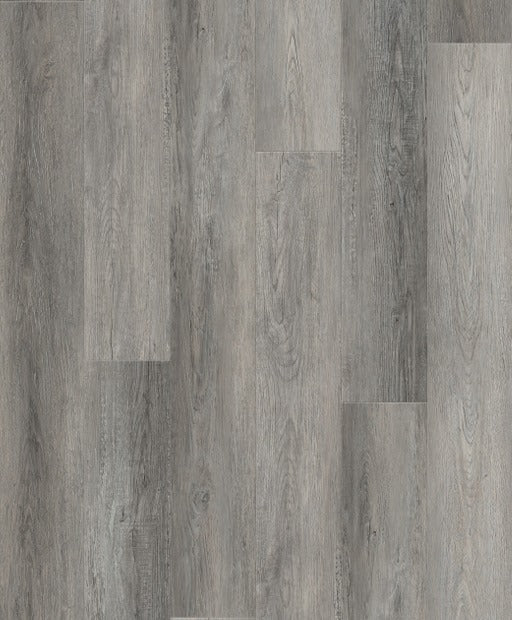 SPC KF023-02 gray oak look rigid core vinyl plank flooring - installed pattern
