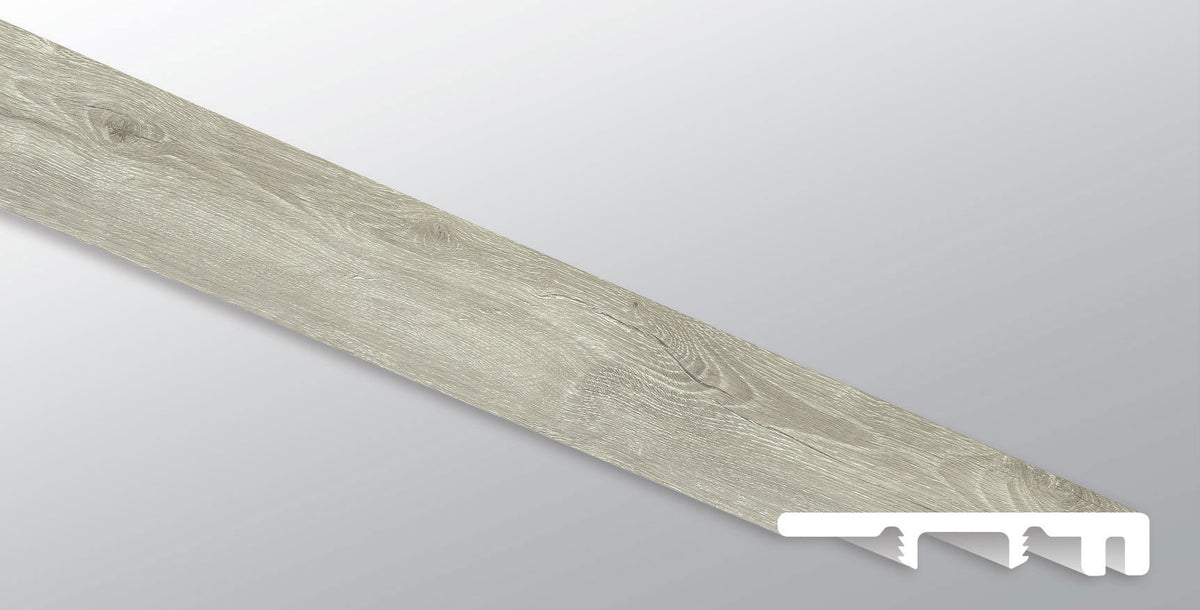 MSI Twilight Oak 0.25 in. T x 94 in. L x 1.5 in. W Vinyl End Cap Molding for Luxury Vinyl Flooring