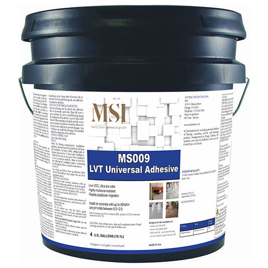 MSI MS009 High Moisture Universal Pressure Sensitive Adhesive – 4 Gallon Pail