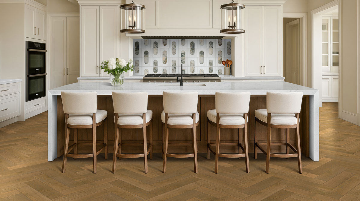 MSI McCarran-Wayland Herringbone Engineered Hardwood 5"W X 24"L 5/8 Thickness 4MM Veneer (15.5sqft/Box)