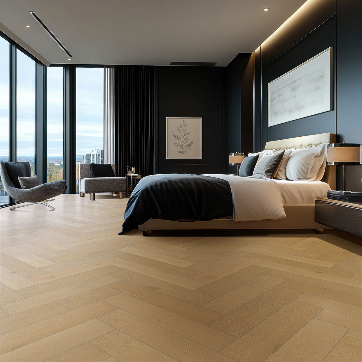 MSI McCarran-Whitlock Herringbone Engineered Hardwood 5"W X 24"L 5/8 Thickness 4MM Veneer (15.5sqft/Box)