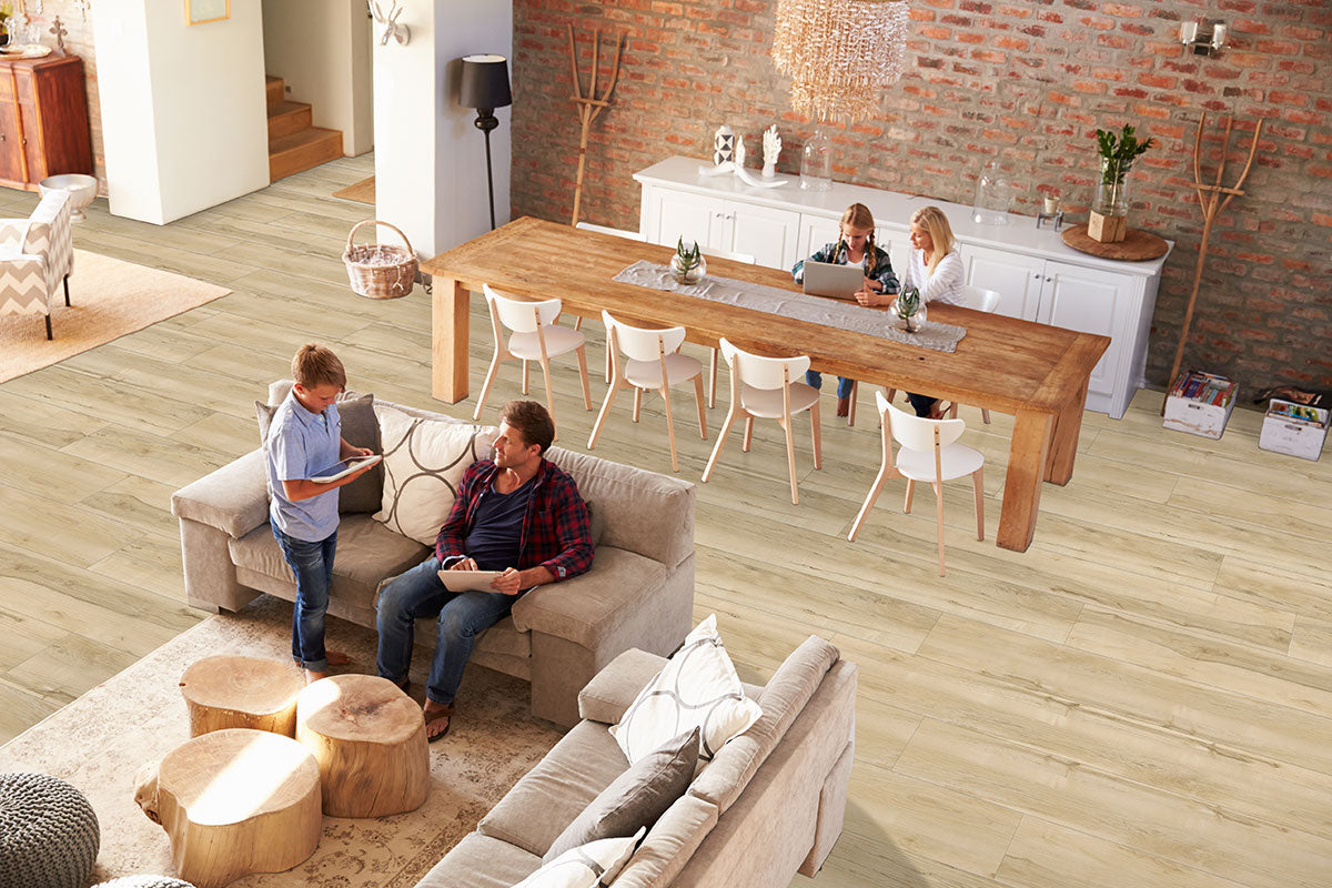 MSI XL Prescott Akadia 9 in. x 60 in. 6.5mm Rigid Core Luxury Vinyl Plank Flooring, Click Lock, Waterproof, 20 MIL Wear Layer