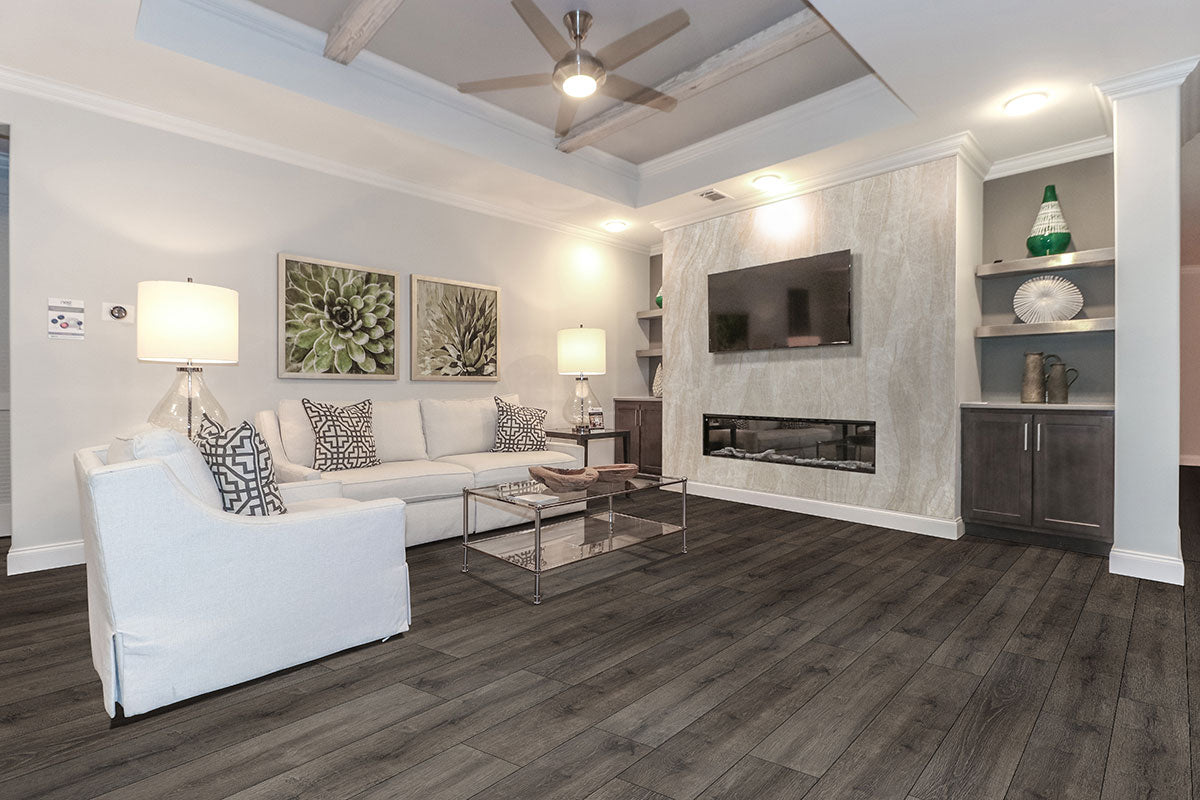 MSI XL Cyrus Walnut Waves 9 in. x 60 in. 5mm Rigid Core Luxury Vinyl Plank Flooring, Click Lock, Waterproof, 12 MIL Wear Layer
