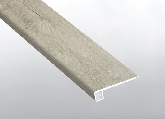 MSI York Gray 0.75 in. T x 94 in. L x 2.75 in. W Vinyl Flush Stair Nose Eased Edge Molding for Luxury Vinyl Flooring